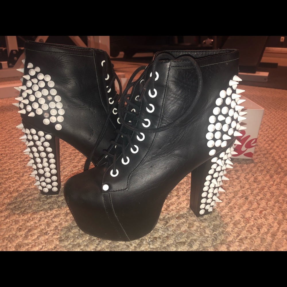 Jeffery Campbell black spike heels